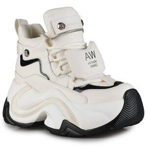 NEW ANTHONY WANG - JUPITER 04 Plasma White Platform Sneakers